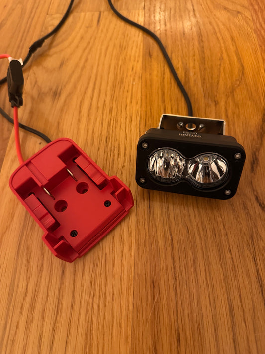 Clear baja light to milwaukee battery