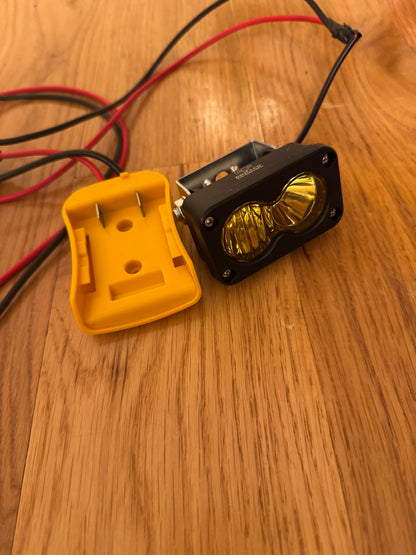 Amber baja light to dewalt battery
